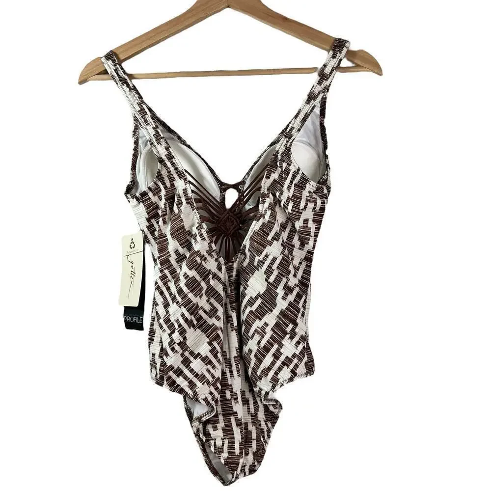 New Women’s Profile by Gottex Women's Deep Plunge One Piece Size 10